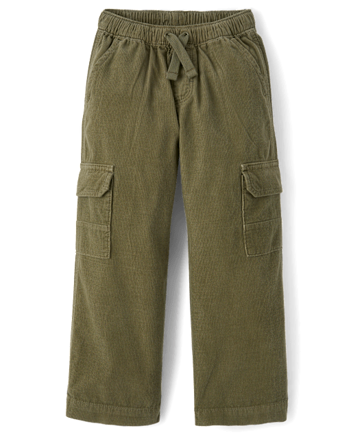 Girls Corduroy Pull On Baggy Cargo Pants - Magical Meadows