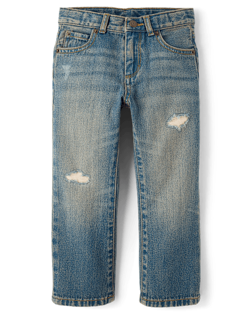 Kids Ripped Relaxed Jeans - Little Essentials