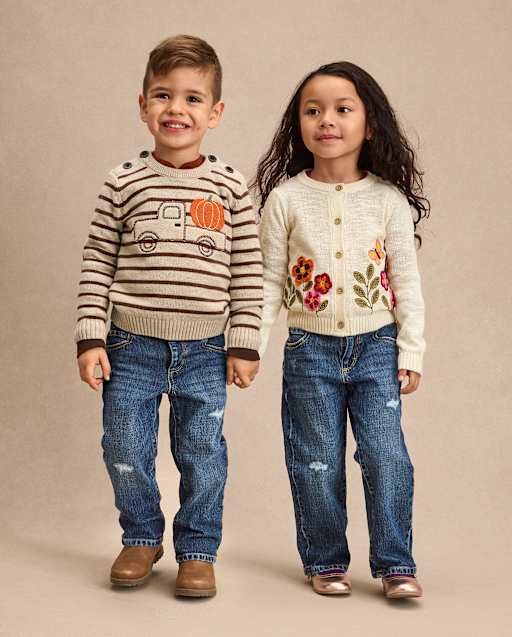 Kids Ripped Relaxed Jeans - Little Essentials