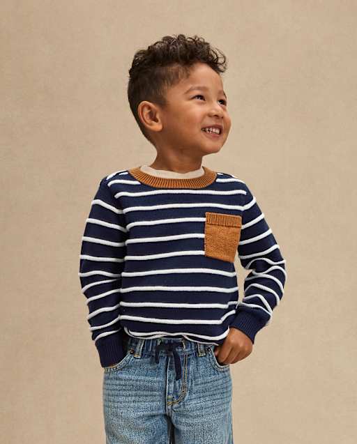 Boys Striped Pocket Sweater - Highland Hills