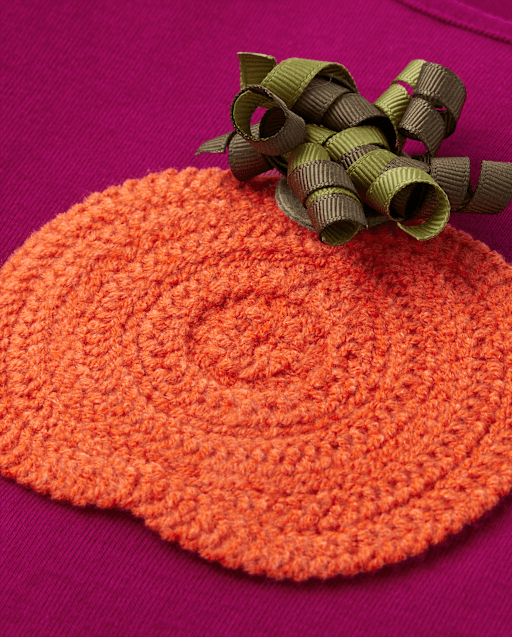 Girls Crochet Pumpkin Top - Fall Celebrations - view 2