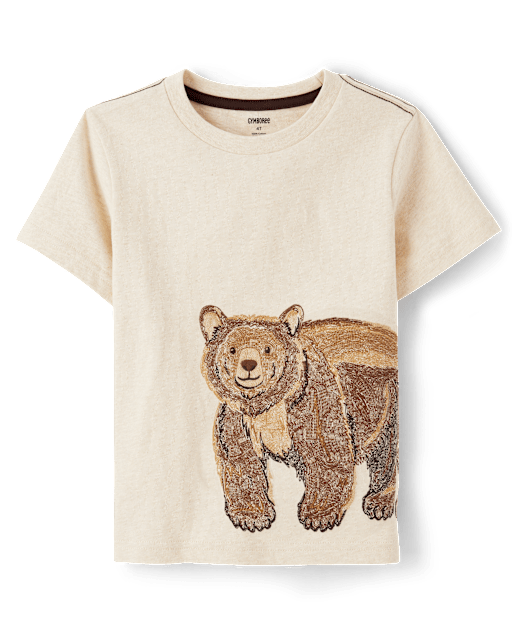 Boys Embroidered Bear Top - Highland Hills