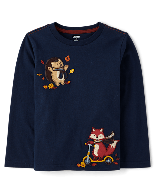 Boys Embroidered Animal Top - Highland Hills