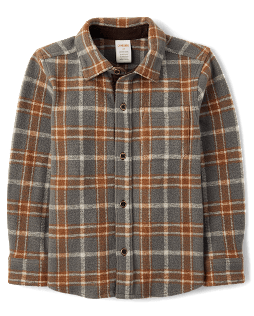 Chemise boutonnée à carreaux pour garçon, en maille douce et confortable - Highland Hills - lbl_product_image_view_2