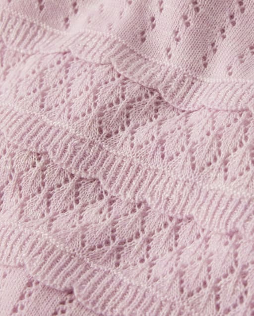 Pull en maille ajourée festonnée pour fille - Prairies magiques - lbl_product_image_view_2