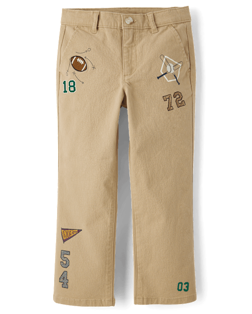 Pantalon chino décontracté brodé pour enfants - Campus Cuties - lbl_product_image_view_2