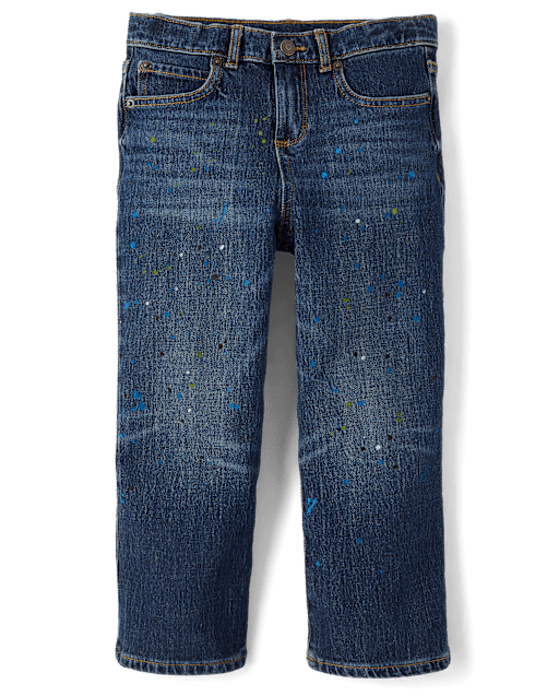 Kids Paint Splatter Baggy Jeans - Campus Cuties