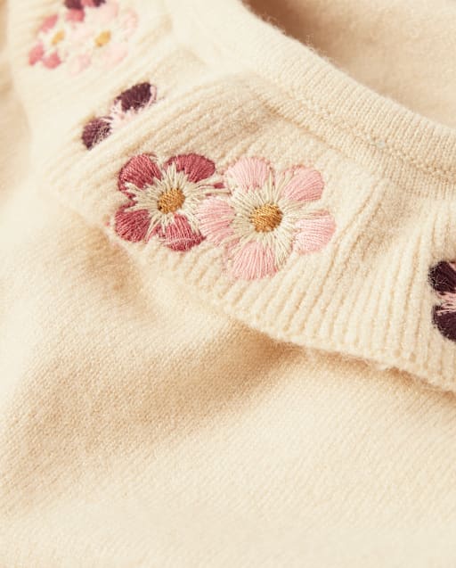 Robe pull à volants brodée de fleurs pour bébé fille - lbl_product_image_view_2