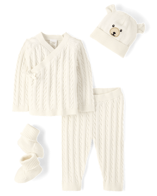 Baby Bear 4-Piece Take Home Set - Homegrown by Gymboree - White