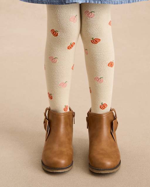 Girls Pumpkin Tights - Fall Celebrations