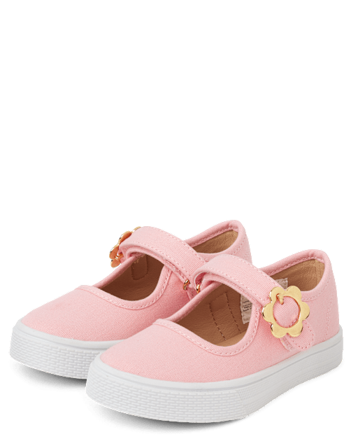 Girls Floral Buckle Mary Jane Shoes - Campus Cuties