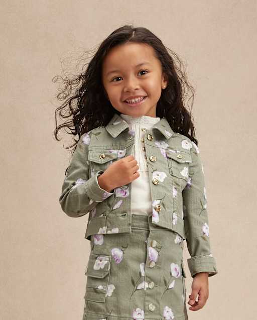 Girls Floral Utility Jacket - Magical Meadows
