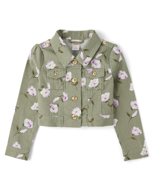 Girls Floral Utility Jacket - Magical Meadows