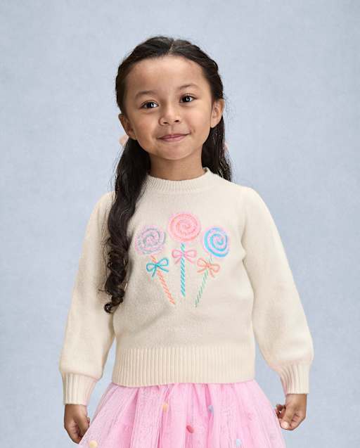 Girls Embroidered Tulle Lollipop Sweater - New York City Ballet by GYMBOREE