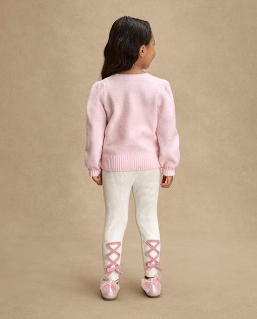 Girls Lace Up High Rise Sweater Leggings - On Pointe - view 2