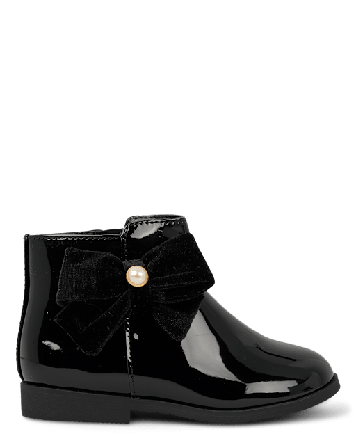 Girls Bow Booties - Petit Paris