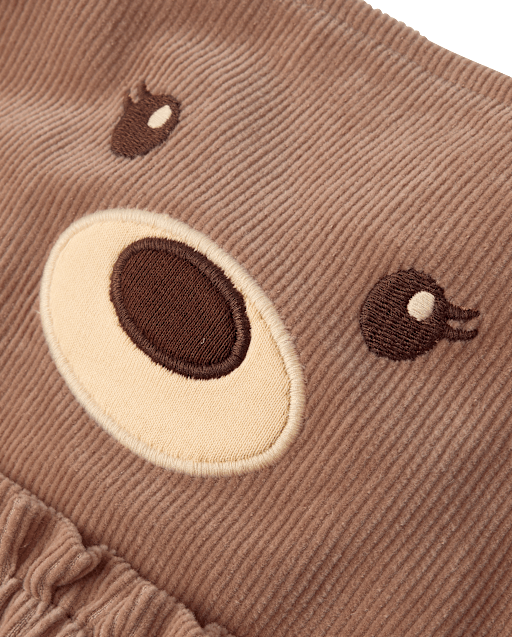 Girls Applique Bear Corduroy Jumper - First Frost - lbl_product_image_view_2