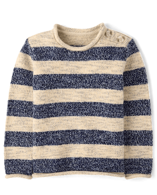 Kids Heathered Striped Sweater - First Frost