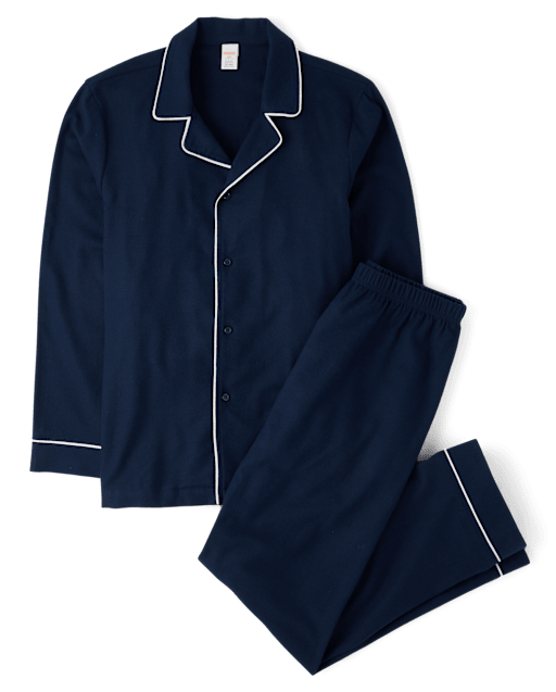 Mens Matching Family Contrast Flannel Pajamas - Gymmies