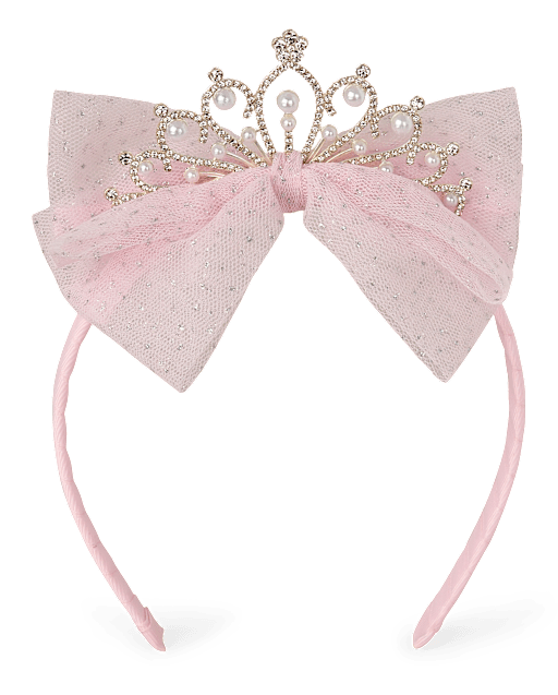 Girls Bow Tiara Headband - On Pointe