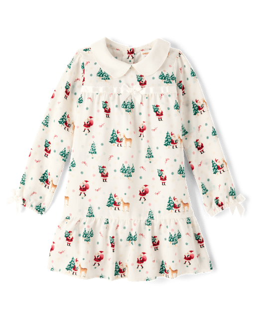 Girls Santa Flannel Nightgown - lbl_product_image_view_2