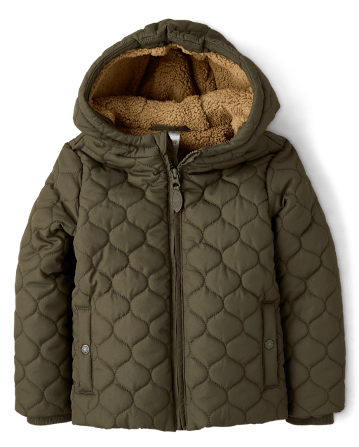 Boys Quilted Sherpa Lined Puffer Jacket - Royal Christmas - lbl_product_image_view_2