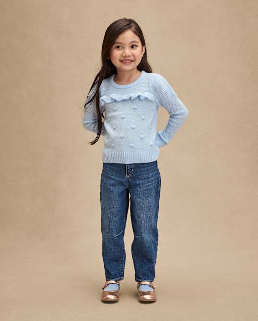 Girls Barrel Jeans - First Frost