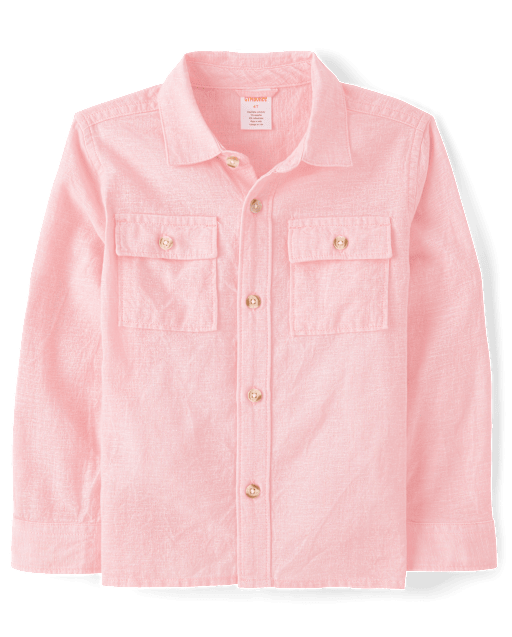 Boys Linen-Blend Button Up Shirt - Linen Edit - lbl_product_image_view_2