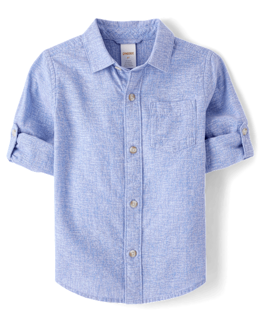 Kids Linen-Blend Button Up Shirt - Linen Edit - lbl_product_image_view_2