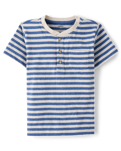 Boys Striped Linen-Blend Henley Top - Linen Edit - lbl_product_image_view_2