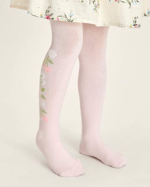 Girls Floral Tights - Enchanted Garden