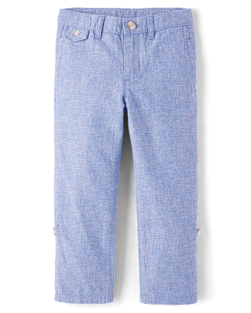 Boys Linen-Blend Roll Cuff Chino Pants - Linen Edit - lbl_product_image_view_2