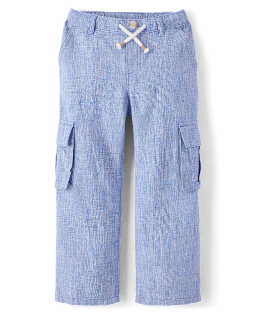 Boys Linen Blend Cargo Pants - Linen Edit - lbl_product_image_view_2