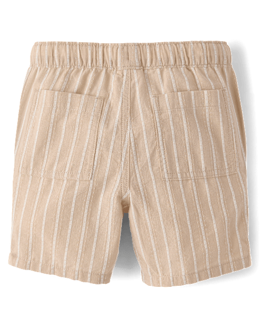 Boys Striped Linen Blend Pull On Shorts - Linen Edit - lbl_product_image_view_2