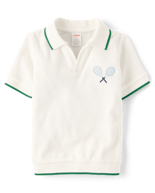 Kids Embroidered Tennis Terry Polo - Club House - view 2