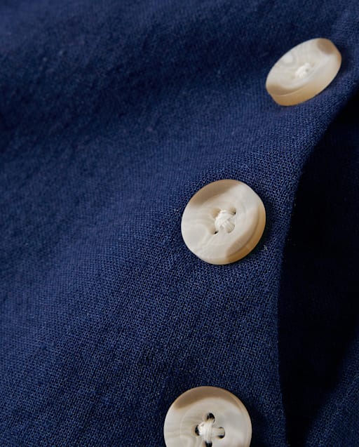 Girls Button Linen-Blend Sailor Pants - Linen Edit - lbl_product_image_view_2