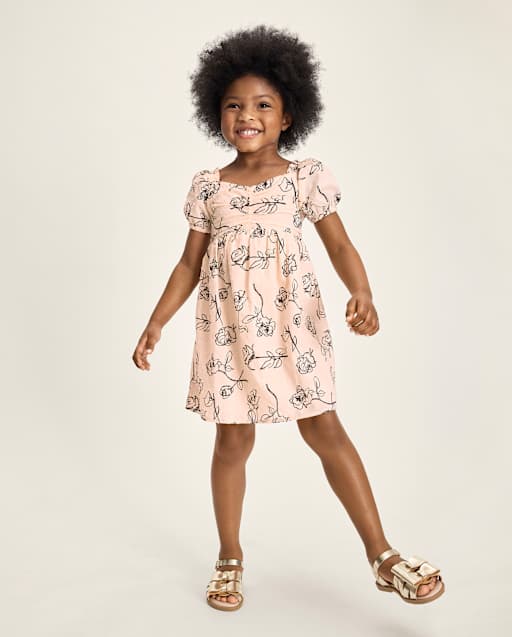 Girls Sleeveless Embroidered Fox Corduroy Jumper - Autumn