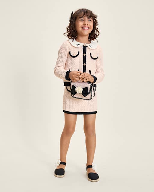 Jupe pull en faux tweed contrastée pour fille - Petit Paris - lbl_product_image_view_2
