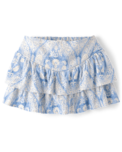 Girls Print Linen-Blend Tiered Skort - Linen Edit - lbl_product_image_view_2