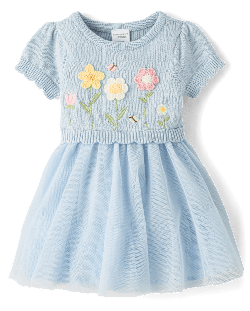 Baby Girls Crochet Floral Tutu Dress - Enchanted Garden - lbl_product_image_view_1