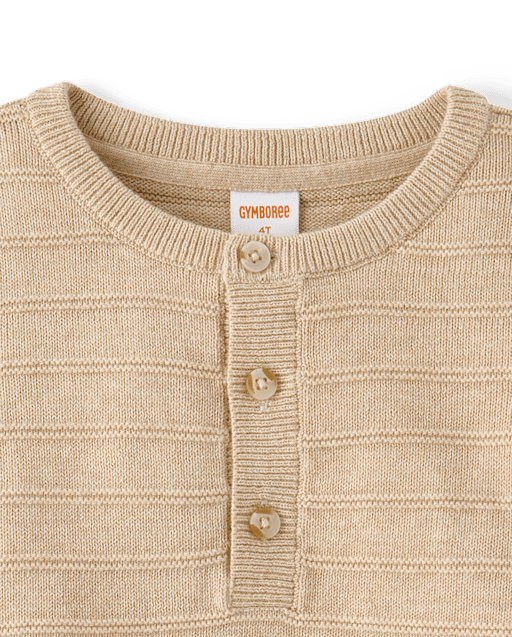 Pull Henley rayé en lin mélangé pour garçon - lbl_product_image_view_2