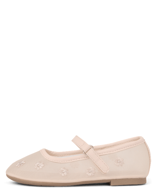 Ballerines en maille florale brodée pour filles - Jardin enchanté - lbl_product_image_view_2