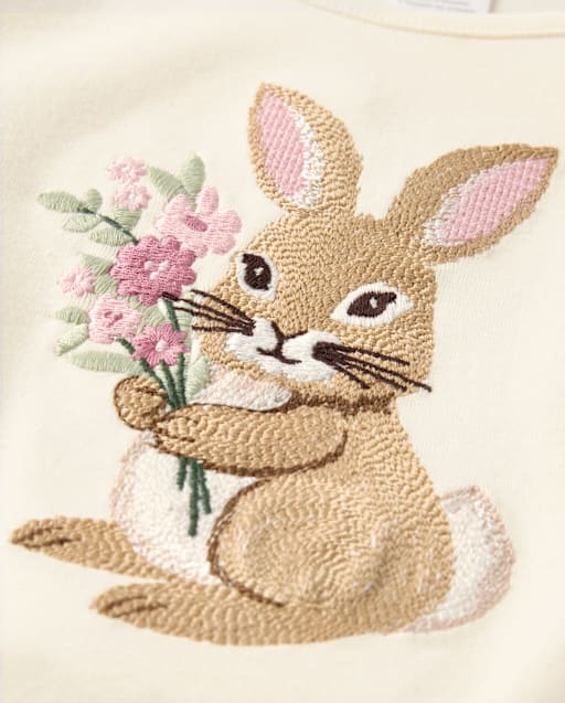 Haut à manches bouffantes brodé pour fille - Jardin enchanté - lbl_product_image_view_2