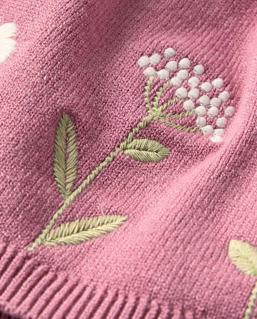 Baby Girls Hello KittyÂ® Embroidered Floral Sweater Dress - lbl_product_image_view_2