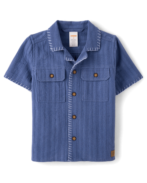 Chemise boutonnée texturée pour garçon - Driftwood Bay - lbl_product_image_view_2