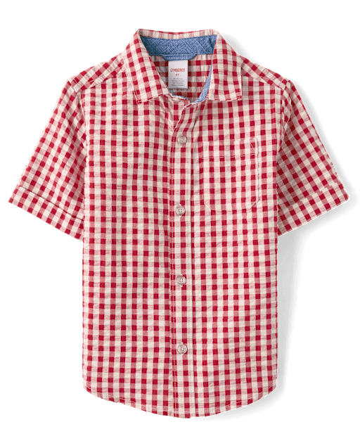 Boys Gingham Seersucker Button Up Shirt - Nantucket Charm - lbl_product_image_view_2