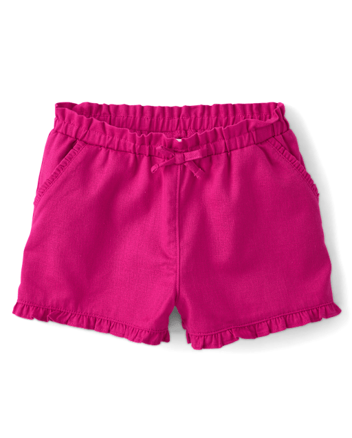 Girls Ruffle Pull On Shorts - Little Essentials - lbl_product_image_view_1