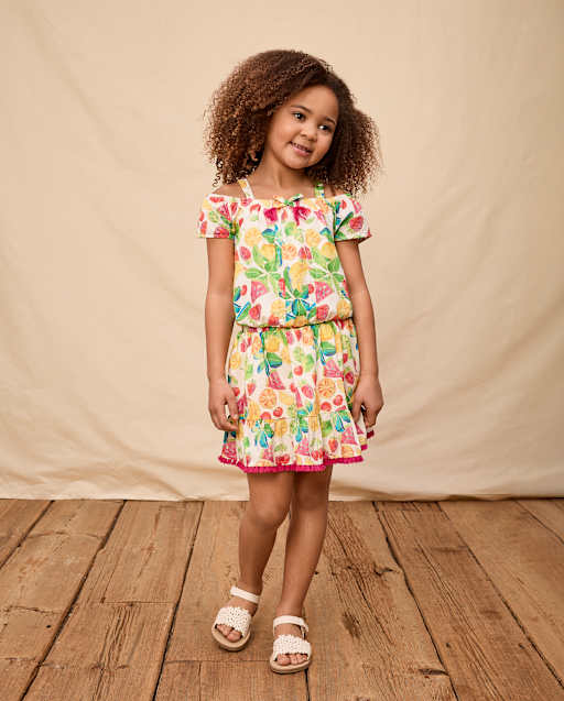 Girls Fruit Tassel Ruffle Skort - Amalfi Coast - view 1