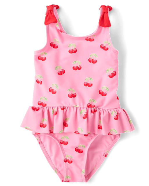 Girls Cherry Bow Ruffle One Piece Swimsuit - Swim Shop - lbl_product_image_view_2
