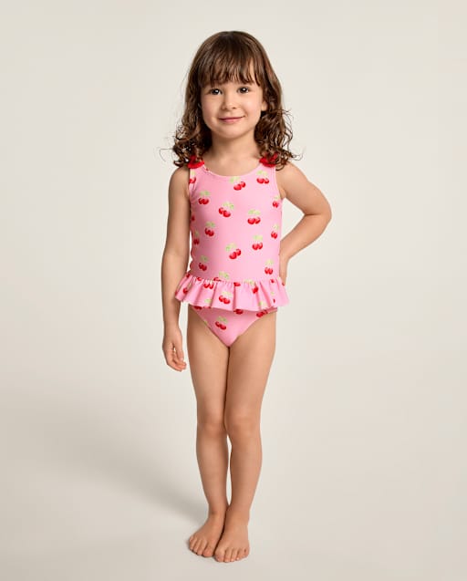 Girls Cherry Bow Ruffle One Piece Swimsuit - Swim Shop - lbl_product_image_view_1
